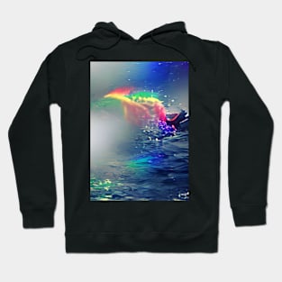 RAINBOW OVER THE OCEAN WAVES Hoodie